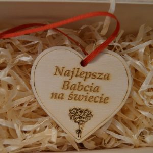 Breloczek serce Najlepsza Babcia na świecie