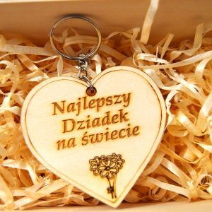 Breloczek serce Najlepszy Dziadek na świecie