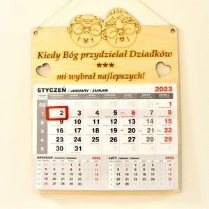 Kalendarz dla Babci i Dziadka wzór nr 1