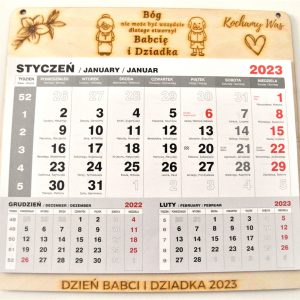 Kalendarz dla Babci i Dziadka wzór nr 3